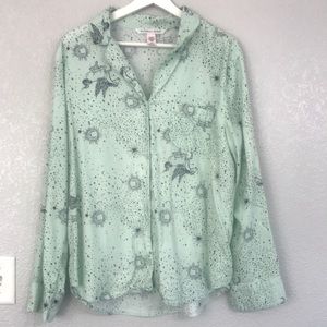 Victoria’s Secret Flannel Button Up Sleep Shirt M